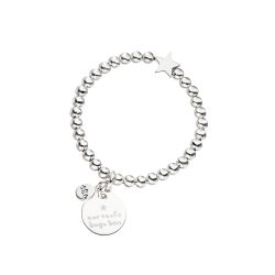 Kinder Armband mit Gravur und Stern Sterlingsilber