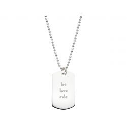 Unisex Halskette 'Army Tag' Sterlingsilber