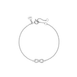 Armband Infinity Sparkle / 18 Karat Weißgold mit Brillanten