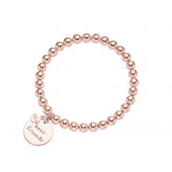 Kugelarmband mit Gravur Sterlingsilber roségoldplattiert