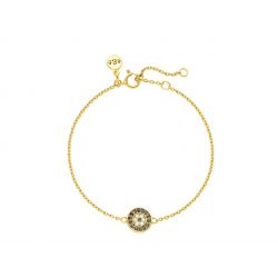 Armband Evil Eye Sterlingsilber goldplattiert