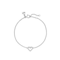 Armband Herz Sparkle / 18 Karat Weißgold mit Brillanten