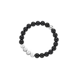 Namensarmband Kids Classic schwarzer Onyx Sterlingsilber