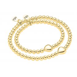 Mutter & Tochter Set Herz Sterlingsilber goldplattiert