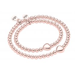 Mutter & Tochter Set Herz Sterlingsilber roségoldplattiert