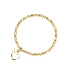 Armband Herz Cut Out Sterlingsilber goldplattiert