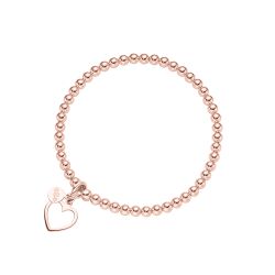 Armband Herz Cut Out Sterlingsilber roségoldplattiert