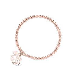Armband Lotusblüte Sterlingsilber roségoldplattiert