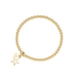 Armband Stern Cut Out Sterlingsilber goldplattiert