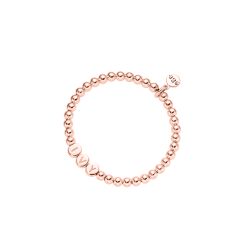 Namensarmband Kids Classic kleine Kugeln Sterlingsilber roségoldplattiert