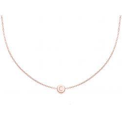 One Letter Ankerkette Sterlingsilber roségoldplattiert