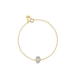 Armband Skull Sterlingsilber goldplattiert