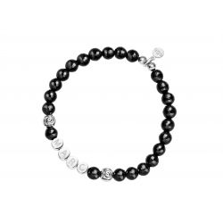 Namensarmband Classic Sterlingsilber Schwarz